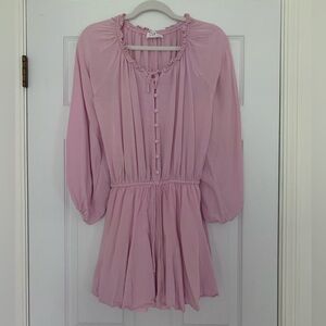 Sabo Skirt Pink Mini Dress Button Detail